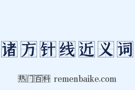 诸方针线近义词是什么意思的图片